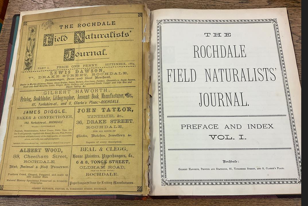 Rochdale Field Naturalists' Journal - Vol 1 September 1885